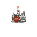 Solid Pewter Ornament (1.875"x 1.5" Elf Decorating)